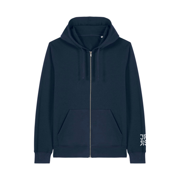 JR RS Schullogo Ärmelprint | Bio Zipper Hoodie unisex