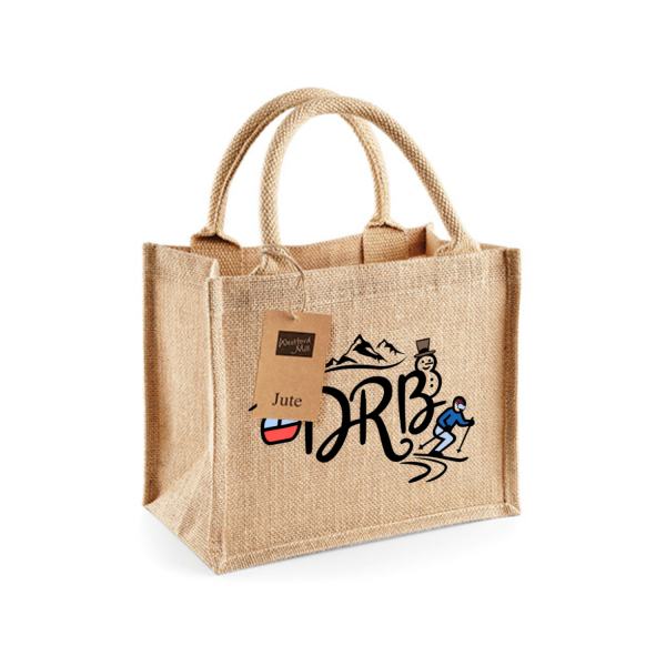 DRB Winter Logo | Jute Petite Gift Bag