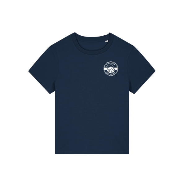 Gymnasium Bad Aibling Damen T-Shirt – Sonderkollektion Bewegte Schule – french navy frontprint