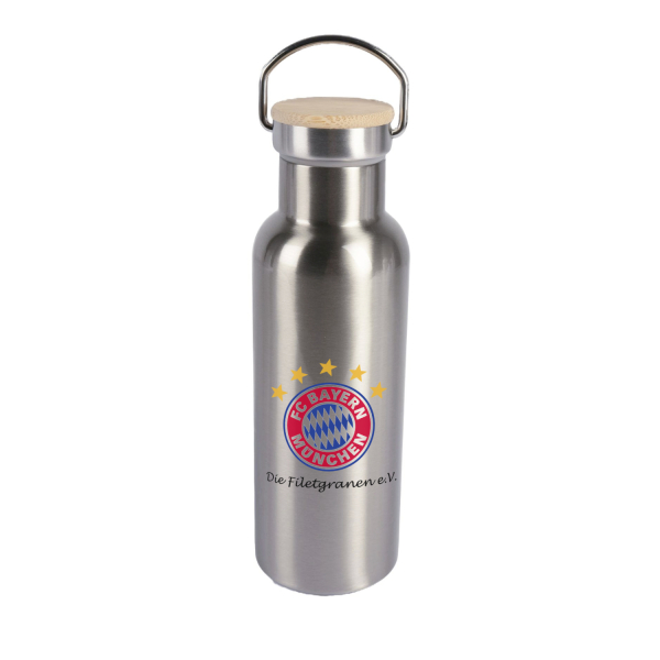 Die Filetgranen Fanclub | Thermosflasche mit Bambus Verschluß