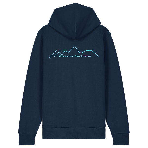GBA - Bergkette Logo | Bio Zipper-Hoodie unisex