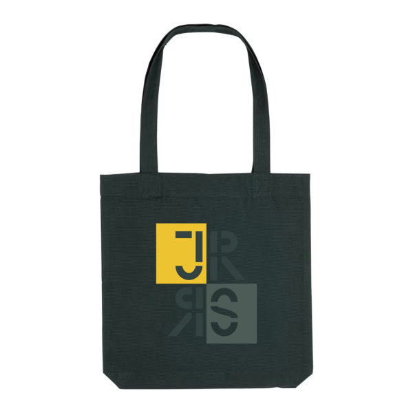 Bio Stofftasche in black mit Logo der Johann-Rieder Realschule Rosenheim