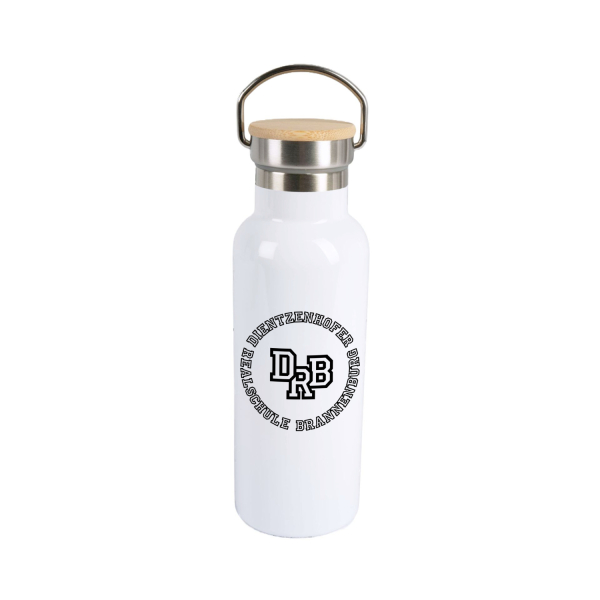 DRB Sport-Logo | Thermosflasche mit Bambus Verschluß