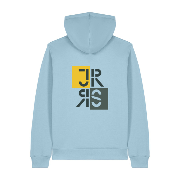 JR RS Schullogo Rückenprint | Bio Zipper Hoodie unisex
