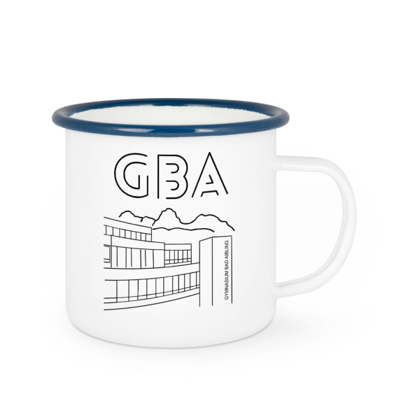 GBA Schulhaus Logo | Emaille-Tasse