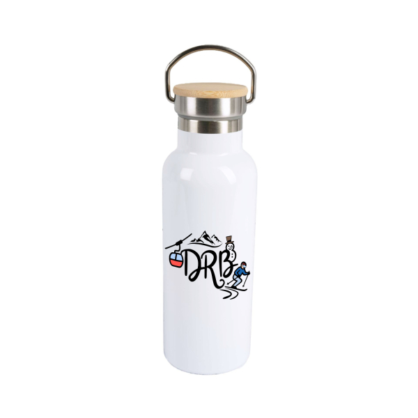 DRB Winter-Logo | Thermosflasche mit Bambus Verschluß