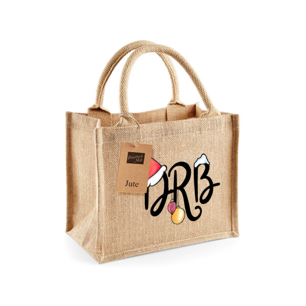 DRB Weihnachts Letter Logo | Jute Petite Gift Bag