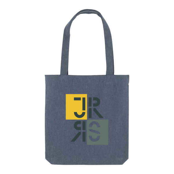 JR RS Stofftasche in midnight blue mit Logo der Johann-Rieder Realschule Rosenheim