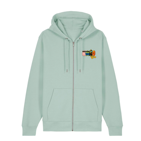 KaRo Sommer Logo | Bio Zipper-Hoodie unisex