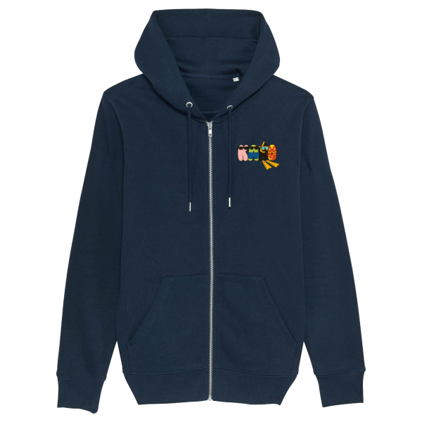KaRo Sommer Logo | Bio Zipper-Hoodie unisex