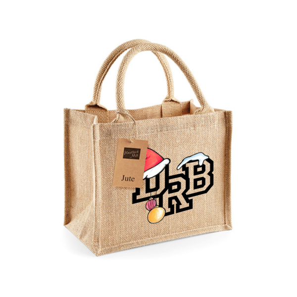 DRB Weihnachts Sport Logo | Jute Petite Gift Bag