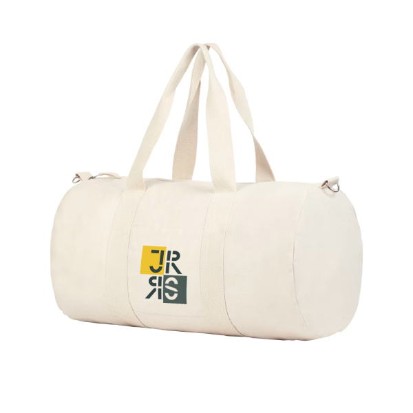 Sporttasche in natural mit JRRS Logo der Johann-Rieder Realschule Rosenheim