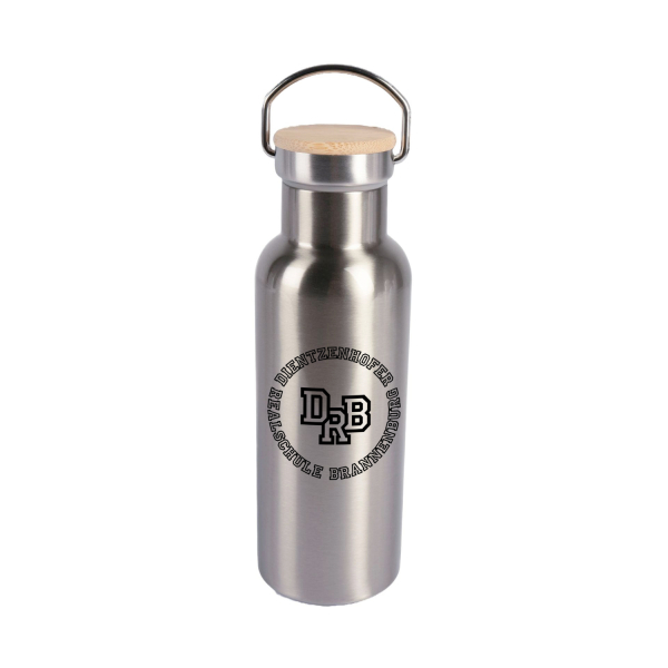 DRB Sport-Logo | Thermosflasche mit Bambus Verschluß