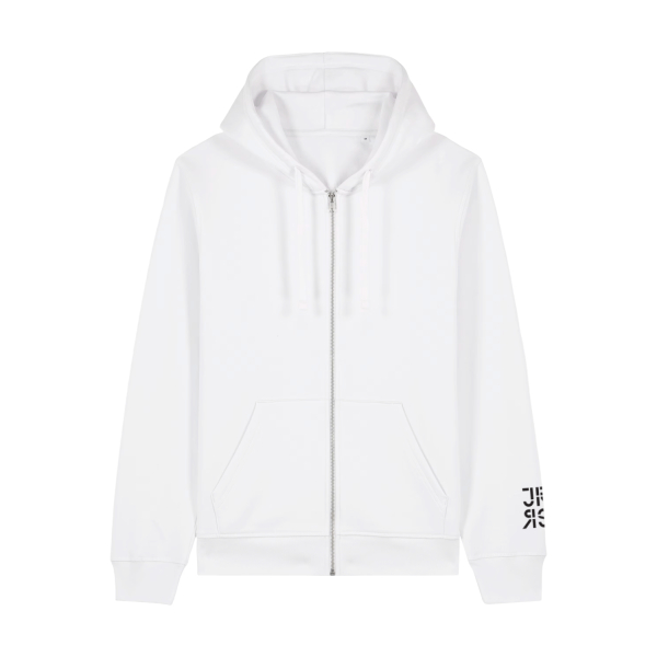 JR RS Schullogo Ärmelprint | Bio Zipper Hoodie unisex
